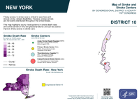 NY Congressional District 10 Stroke and Stroke Centers Map 119th Congress