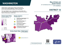 WA Congressional District 10 Stroke and Stroke Centers Map 119th Congress