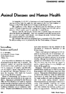 Animal diseases and human health
