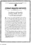 Coordination and expansion of Federal health activities by BS Warren Assistant surgeon general United States Public Health Service