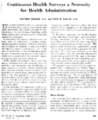 Continuous health surveys a necessity for health administration