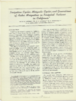 Irrigation cycles mosquito cycles and generations of Aedes mosquitoes in irrigated pastures in California