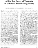 A skin test survey of tularemia in a Montana sheepraising county