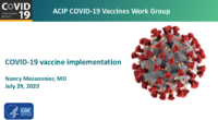COVID19 vaccine implementation