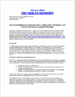 Recommendations for drug allocation tuberculosis prevention and patient care during isoniazid shortages