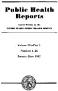 Public Health Reports  volume 57 part 1 numbers 126 JanuaryJune 1942  index