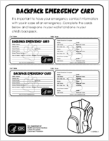 Backpack Emergency Card 2019