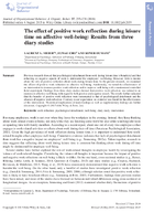 The effect of positive work reflection during leisure time on affective wellbeing results from three diary studies