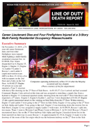 Career Lieutenant Dies and Four Firefighters Injured at a 3Story MultiFamily Residential Occupancy  Massachusetts