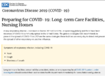 Preparing for COVID19 LongTerm Care Facilities Nursing Homes March 13 2020