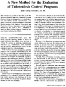 A New Method For The Evaluation Of Tuberculosis Control Programs