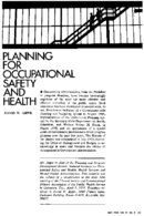 Planning For Occupational Safety And Health