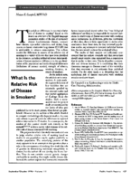 What Is the Relative Risk of Disease in Smokers