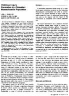 Childhood injury prevention in a suburban Massachusetts population