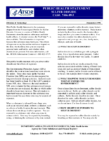 Public Health Statement Sulfur Dioxide CAS 7446095