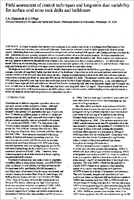 Field Assessment Of Control Techniques And LongTerm Dust Variability For Surface Coal Mine Rock Drills And Bulldozers