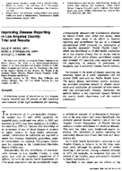 Improving disease reporting in Los Angeles County trial and results
