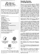 Public Health Reports  v 115 no 1  masthead