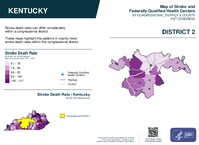 KY Congressional District 02 Stroke and Federally Qualified Health Centers Map 119th Congress