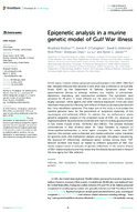 Epigenetic Analysis in a Murine Genetic Model of Gulf War Illness