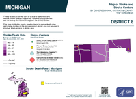 MI Congressional District 08 Stroke and Stroke Centers Map 119th Congress