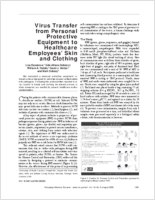 Virus Transfer from Personal Protective Equipment to Healthcare Employees Skin and Clothing