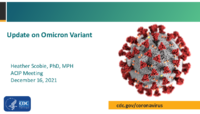 Update on Omicron variant