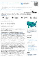 NIOSH eNews Volume 20 Number 6 October 2022