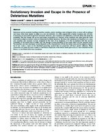 Evolutionary Invasion and Escape in the Presence of Deleterious Mutations
