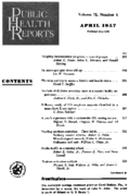 Public Health Rep v 72 no 4  table of contents