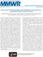 Rates of COVID19 Among Residents and Staff Members in Nursing Homes  United States May 25November 22 2020