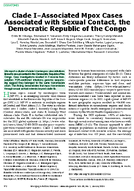 Clade IAssociated Mpox Cases Associated with Sexual Contact the Democratic Republic of the Congo