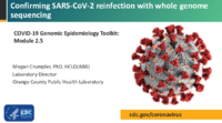COVID19 Genomic Epidemiology Toolkit Module 25 Confirming SARSCoV2 Reinfection with Whole Genome Sequencing