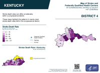 KY Congressional District 04 Stroke and Federally Qualified Health Centers Map 119th Congress