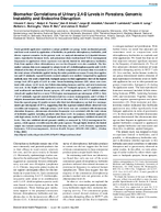 Biomarker Correlations of Urinary 24D Levels in Foresters Genomic Instability and Endocrine Disruption