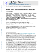 HDV RNA assays Performance characteristics clinical utility and challenges