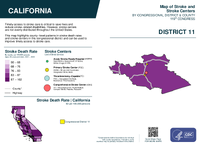 CA Congressional District 11 Stroke and Stroke Centers Map 119th Congress