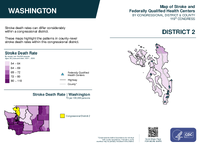WA Congressional District 02 Stroke and Federally Qualified Health Centers Map 119th Congress