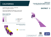 CA Congressional District 03 Stroke and Federally Qualified Health Centers Map 118th Congress