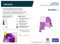 OR Congressional District 01 Stroke and Stroke Centers Map 118th Congress