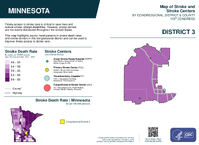 MN Congressional District 03 Stroke and Stroke Centers Map 119th Congress