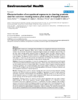 Characterization of occupational exposures to cleaning products used for common cleaning tasksa pilot study of hospital cleaners