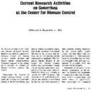 Current research activities on gonorrhea at the Center for Disease Control