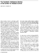 The Epidemic Intelligence Service of the Center for Disease Control