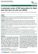 A systematic review of HIV interventions for black men who have sex with men MSM