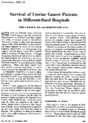 Survival of uterine cancer patients in differentsized hospitals