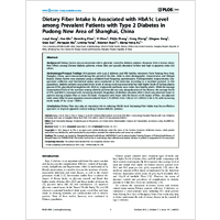 Dietary Fiber Intake Is Associated with HbA1c Level among Prevalent Patients with Type 2 Diabetes in Pudong New Area of Shanghai China