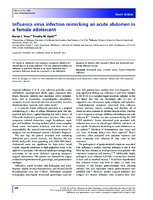 Influenza virus infection mimicking an acute abdomen in a female adolescent