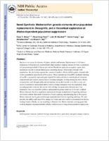 Novel Synthetic Medea selfish genetic elements drive population replacement in Drosophila and a theoretical exploration of Medeadependent population suppression