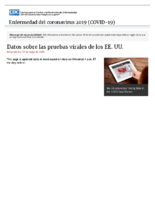 Enfermedad del coronavirus 2020 COVID19  datos sobre las pruebas virales de los EE UU actualizado el 11 de mayo de 2020